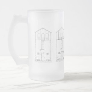 Taza De Cristal Esmerilado Brew casero elegante moderno de la barra de la