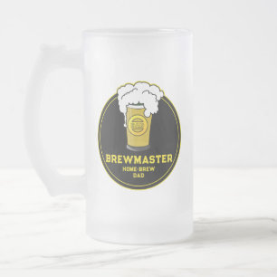 Taza De Cristal Esmerilado Brewmaster Beer casa-brew papá
