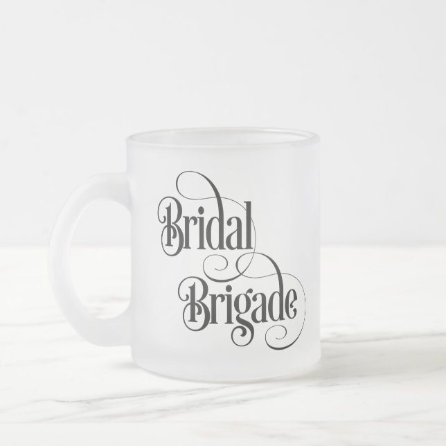 Taza De Cristal Esmerilado Brigada Nupcial (Izquierda)