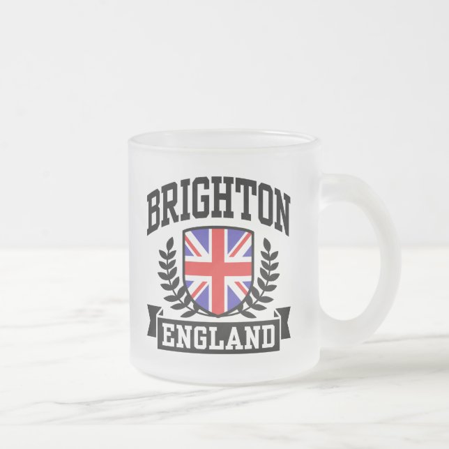 Taza De Cristal Esmerilado Brighton England (Derecha)