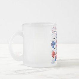 Taza De Cristal Esmerilado Brilla y sonríe este 4 de julio Cute Kawaii 