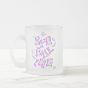 TAZA DE CRISTAL ESMERILADO BRILLANTE