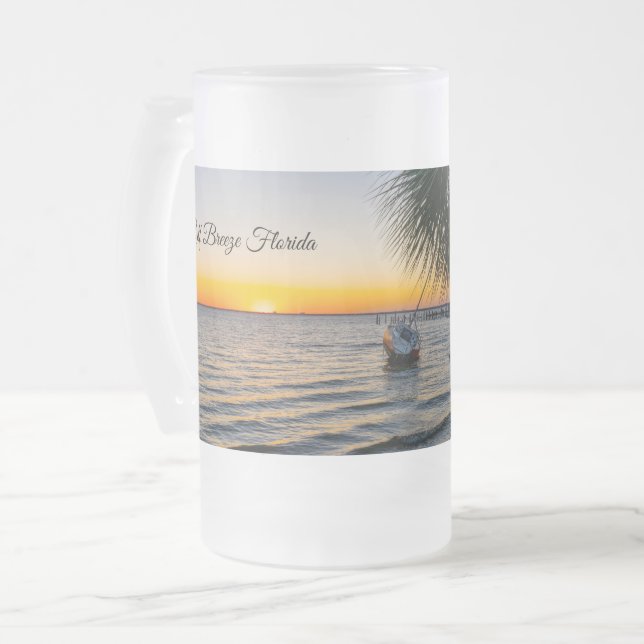 Taza De Cristal Esmerilado Brisa del Golfo Florida Escarcha de Cerveza al Air (Anverso izquierdo)
