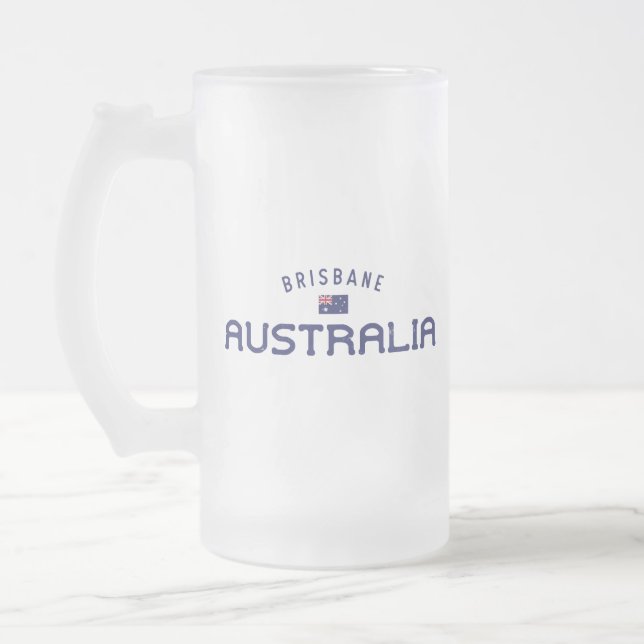 Taza De Cristal Esmerilado Brisbane Australia (Izquierda)
