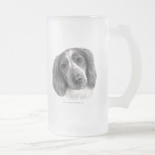 Taza De Cristal Esmerilado Britt, perro de aguas de saltador galés