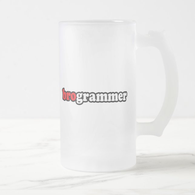 TAZA DE CRISTAL ESMERILADO BROGRAMMER (Derecha)