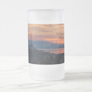 Taza De Cristal Esmerilado Brote matutino por la bruja de Mackinaw