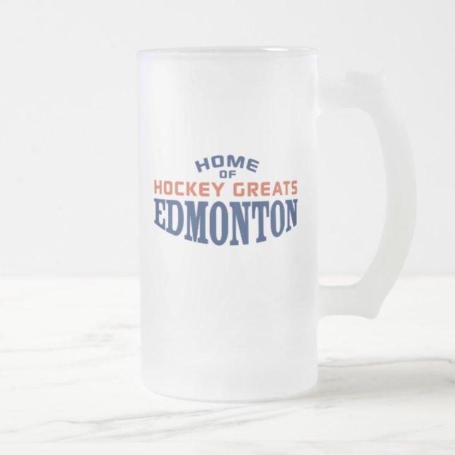 Taza De Cristal Esmerilado Brotes de hockey de Edmonton de 16 oz Frosted Mug (Derecha)