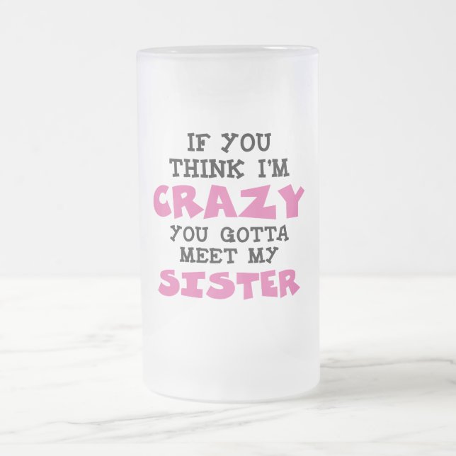 Taza De Cristal Esmerilado Brother loco (Centro)