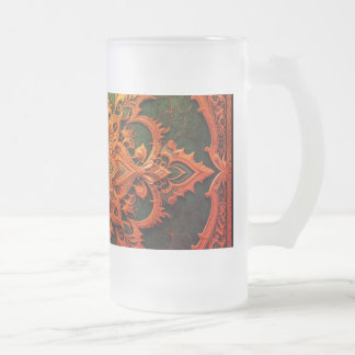 Taza De Cristal Esmerilado Brown-Aqua Elegance