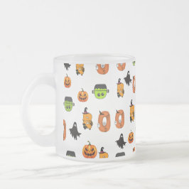 Taza De Cristal Esmerilado Bruja espeluznante de Halloween, Casa embrujada, L