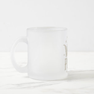 Taza De Cristal Esmerilado Bruja Por Favor Halloween - Vintage 90s Retro 