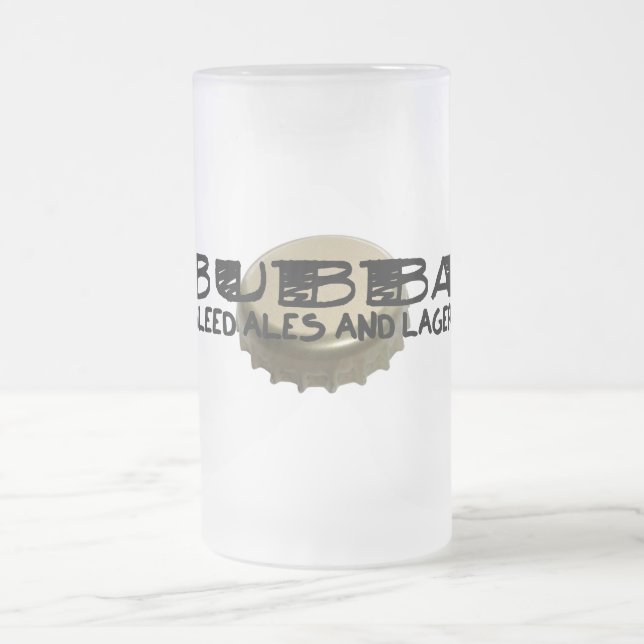 Taza De Cristal Esmerilado Bubba y casquillo de la botella de cerveza (Centro)