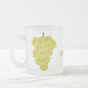 Taza De Cristal Esmerilado Buen ilustracion de uvas personalizados