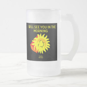 Taza De Cristal Esmerilado Buen Sol Nocturno Grande Escarcha de vidrio