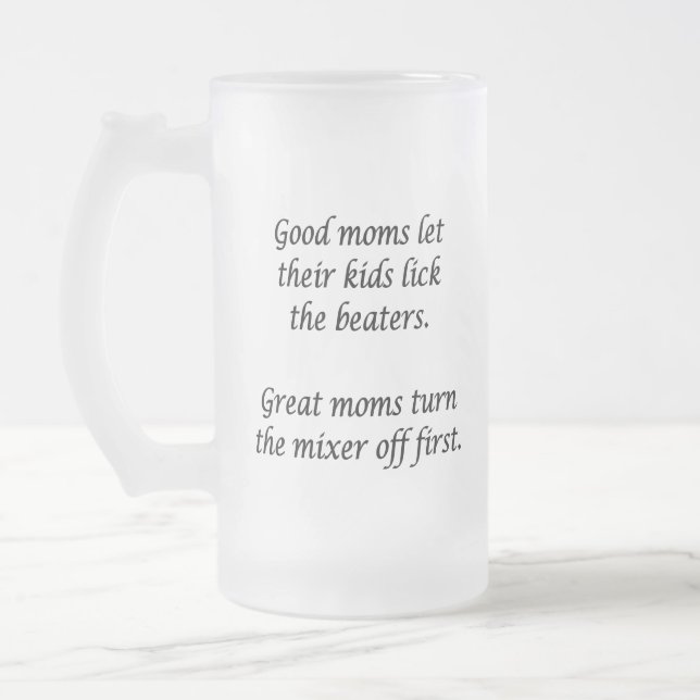 Taza De Cristal Esmerilado Buenas madres grandes (Izquierda)
