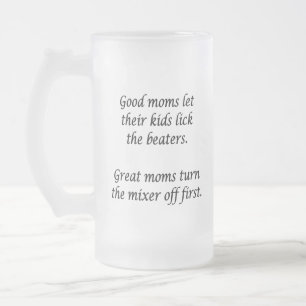 Taza De Cristal Esmerilado Buenas mamás dejan que laman a los vencedores de l