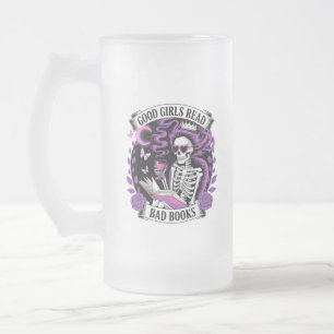 Taza De Cristal Esmerilado Buenos Chicas leen libros malos