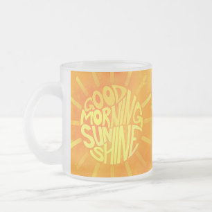 Taza De Cristal Esmerilado Buenos Días, Sunshine!