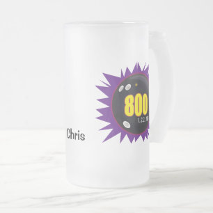 Taza De Cristal Esmerilado Buenos honores en boliche, serie 800, púrpura,