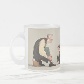 Taza De Cristal Esmerilado Built By Love. Guided By Dad