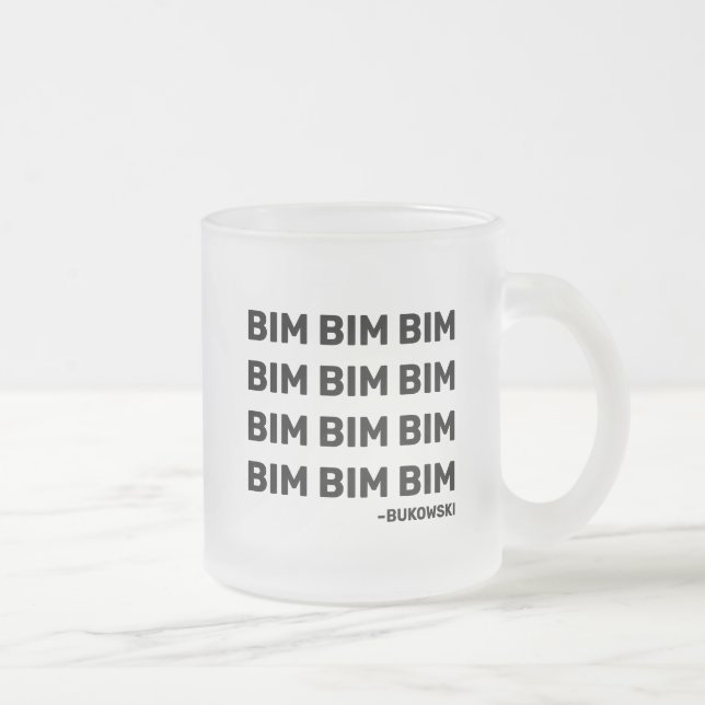 Taza De Cristal Esmerilado Bukowski Cita Bebida Mug (RH) (Derecha)