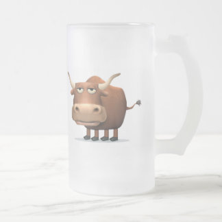 Taza De Cristal Esmerilado Bull