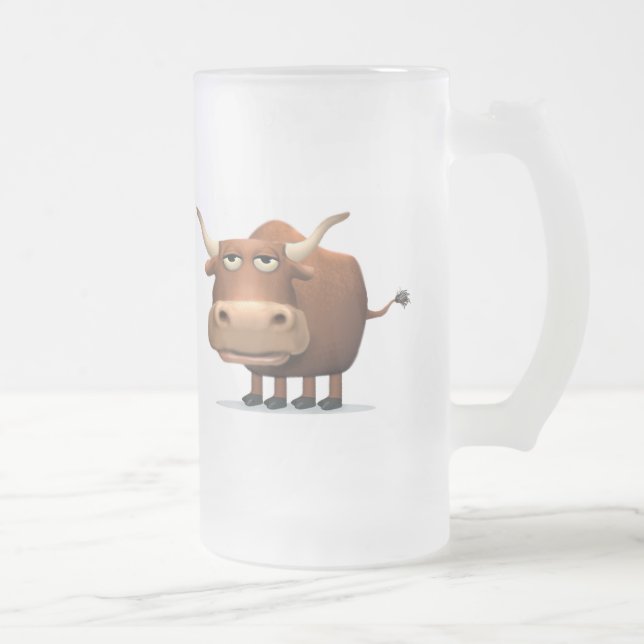 Taza De Cristal Esmerilado Bull (Derecha)