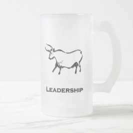 Taza De Cristal Esmerilado Bull Leadership Black