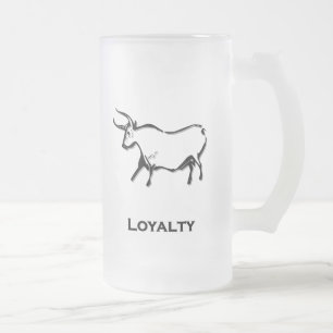 Taza De Cristal Esmerilado Bull Loyalty Black