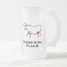 Taza De Cristal Esmerilado Bull No Hay Plan B Brown