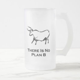 Taza De Cristal Esmerilado Bull No Hay Plan B Negro