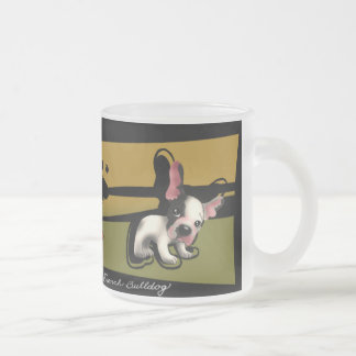 Taza De Cristal Esmerilado Bulldog A francés