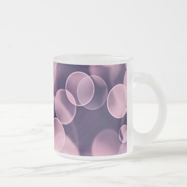 Taza De Cristal Esmerilado Burbujas moradas (Derecha)