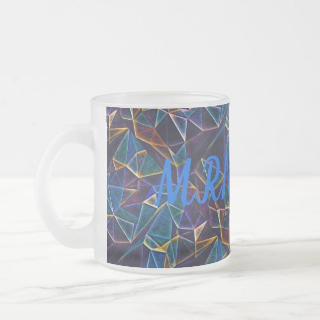 Taza De Cristal Esmerilado Burbujas rotas Café Mug (Izquierda)