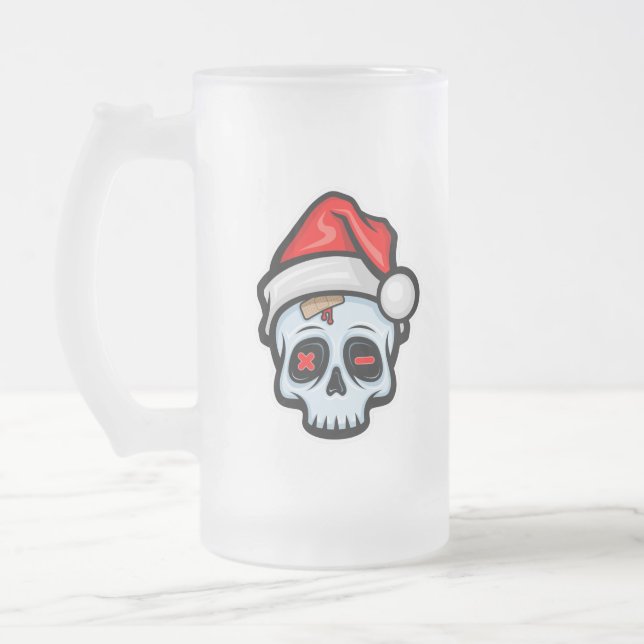 Taza De Cristal Esmerilado Burla de Navidades divertidos, estilo Personalizad (Izquierda)