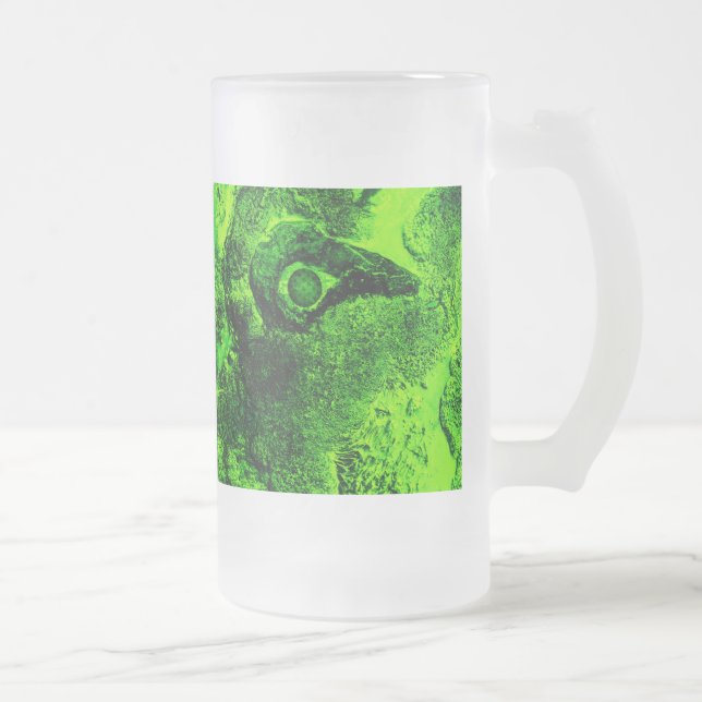 Taza De Cristal Esmerilado buscando verde (Derecha)