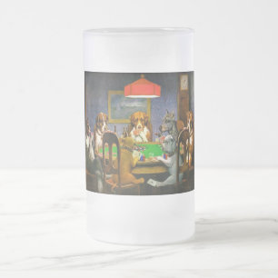 Taza De Cristal Esmerilado C.M. Coolidge Dogs acaricia destino del humor de