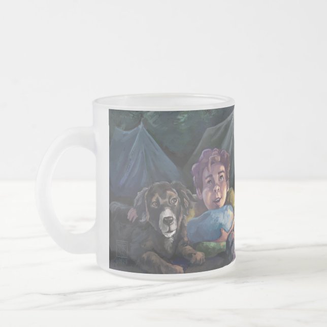Taza De Cristal Esmerilado Caballeros de Verano (Izquierda)