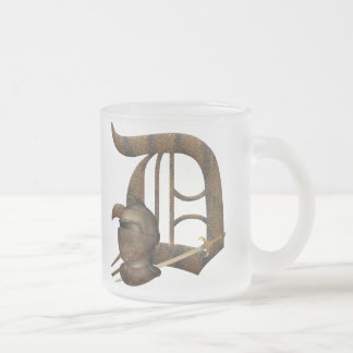Taza De Cristal Esmerilado Caballeros oxidados D inicial