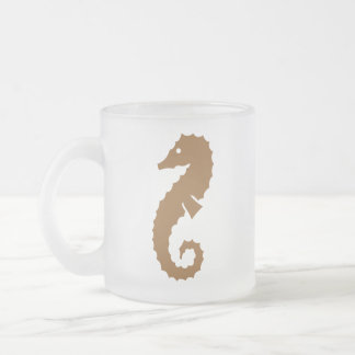 Taza De Cristal Esmerilado Caballo de mar