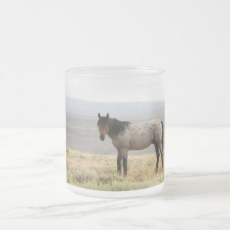 Taza De Cristal Esmerilado Caballo salvaje