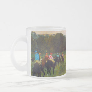 Taza De Cristal Esmerilado Caballos de carreras Edgar Degas en Longchamp