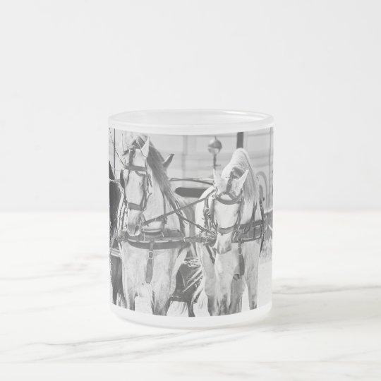 Taza De Cristal Esmerilado caballos del carrige. España