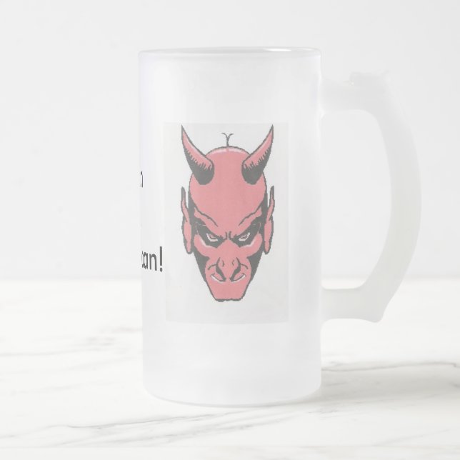 Taza De Cristal Esmerilado ¡Cabeza del diablo, cabeza del diablo, Satanis (Derecha)