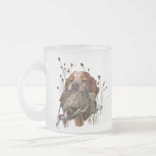 Taza De Cristal Esmerilado Cacería de Woodcock con el español británico
