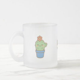 Taza De Cristal Esmerilado Cactus caprichos