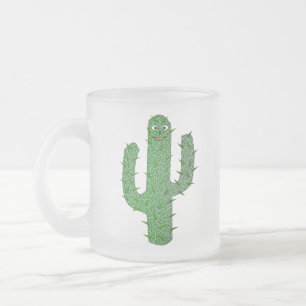 Taza De Cristal Esmerilado Cactus Happy Day of the Dead