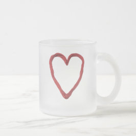 Taza De Cristal Esmerilado Cadenas de corazón