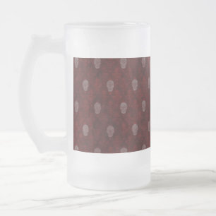 Taza De Cristal Esmerilado Caer en rojo las Skulls victorianas